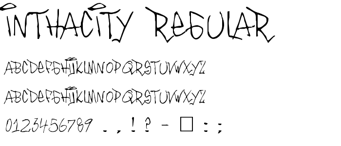 Inthacity Regular font